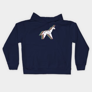 Origami Unicorn (Aged look) Kids Hoodie